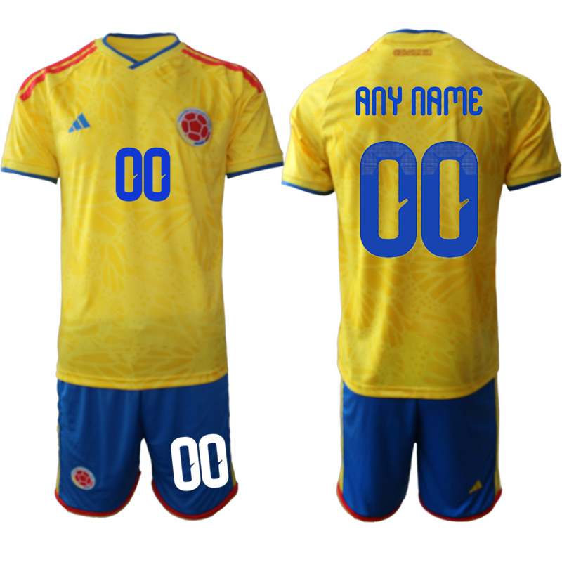 Men custom colombia home  style 2026 World Cup Soccer jersey->colombia jersey->Soccer Country Jersey
